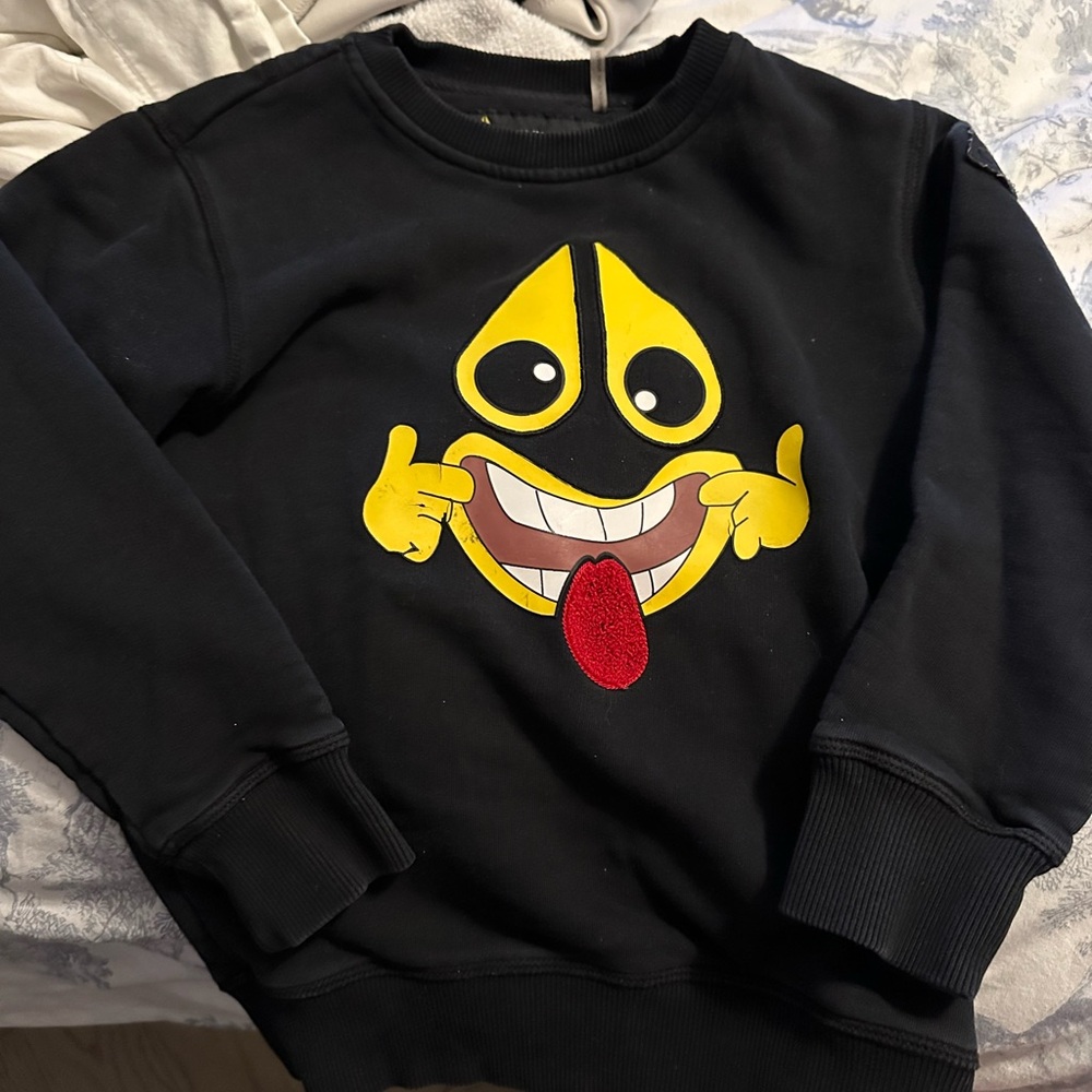 Black Emoji Graphic kids Sweater